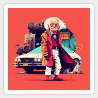 Back to the future Doc Brown Sticker